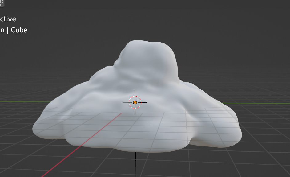 End result of modeling a cloud