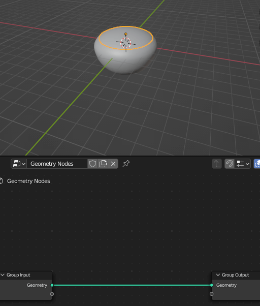 Initial Geometry node setup